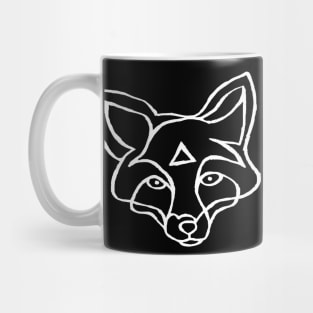 Minimal Line Art Fox Mug